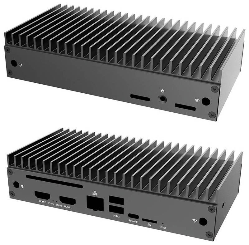 AKASA Fermi CM5 <b>1U Fanless</b> case f. Raspberry Pi CM5 (A-RA18-M1B)