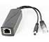 POE Injector/Splitter (POE+ IEEE 802.3af/at to 12V/2.1A + LAN) [for eg. IP-cameras without POE]