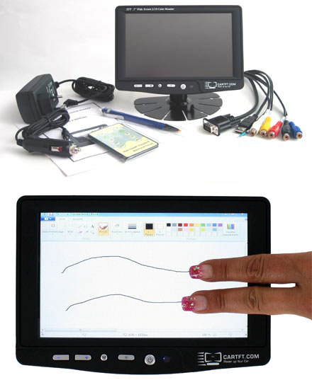 CTF700-CT - VGA 7" TFT - Capacitive Multi-Touchscreen USB - PAL/NTSC - IR Remote - Audio <b>(500 nits) [LED-Backlight]</b>