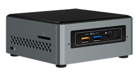 Intel NUC6CAYH (Intel Celeron J3455 4x 1.50GHz, 1x VGA, 1x HDMI, 1x M.2, 2.5" HDD/SSD support)