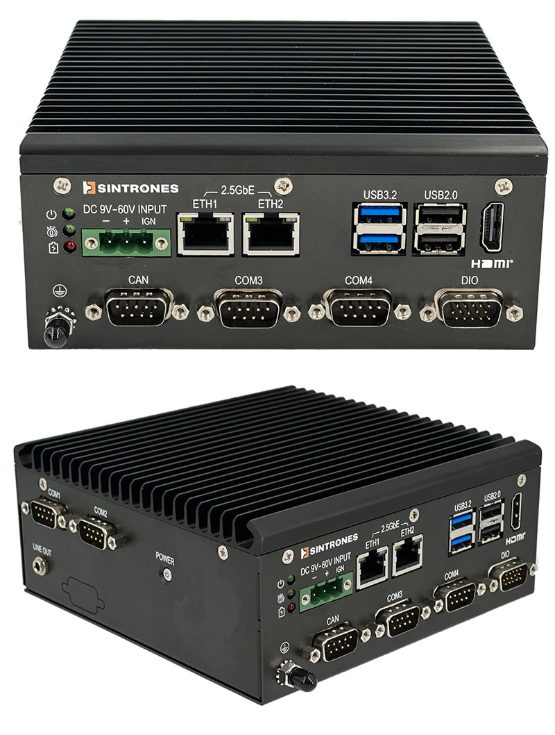 Sintrones VBOX-3132-D25-M12X-N4 (Intel N150, Fanless Rugged Edge Computer, <b>M12, Backup Batterie Support</B>)